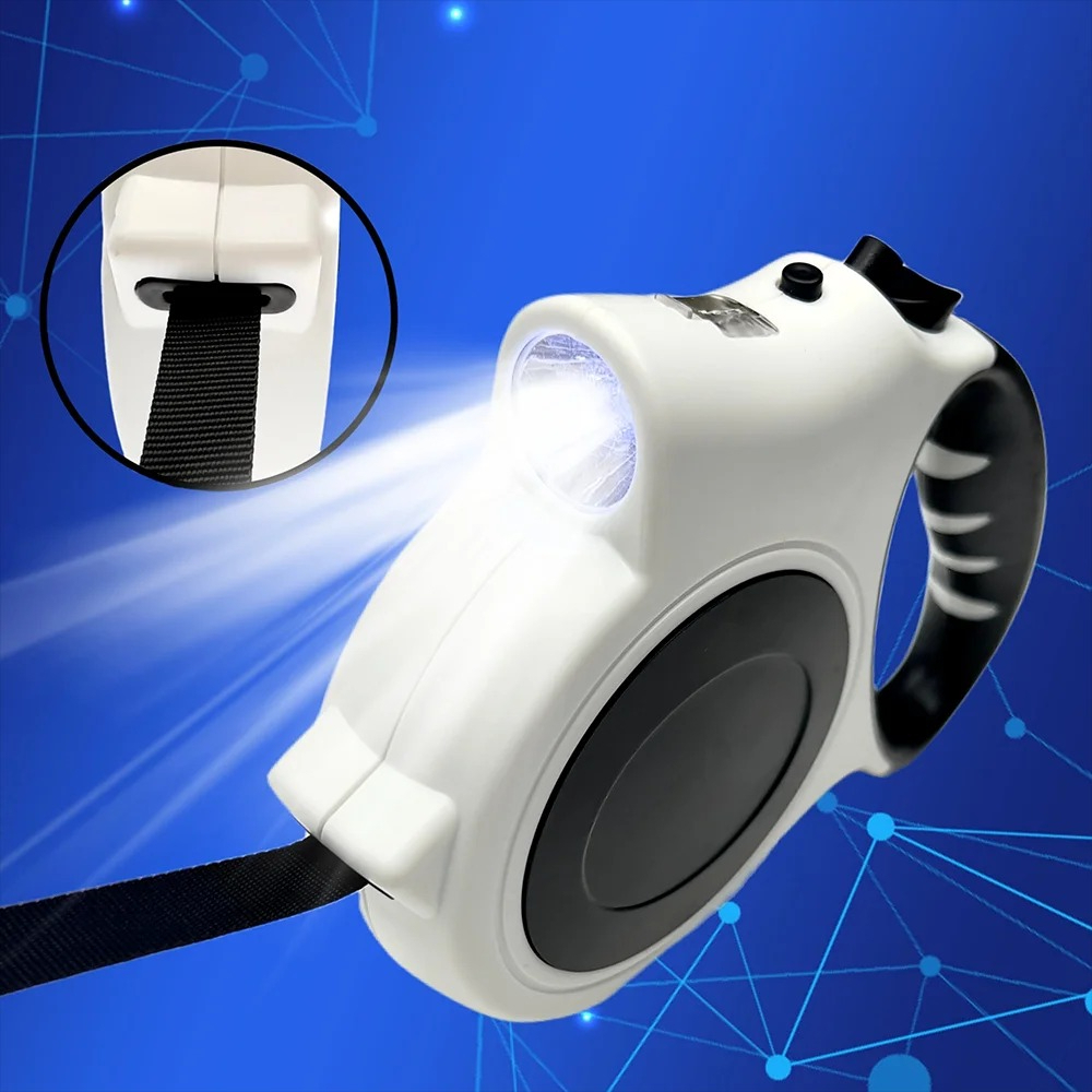 Running Gear Dog - Correa retráctil iluminada para perros, 16