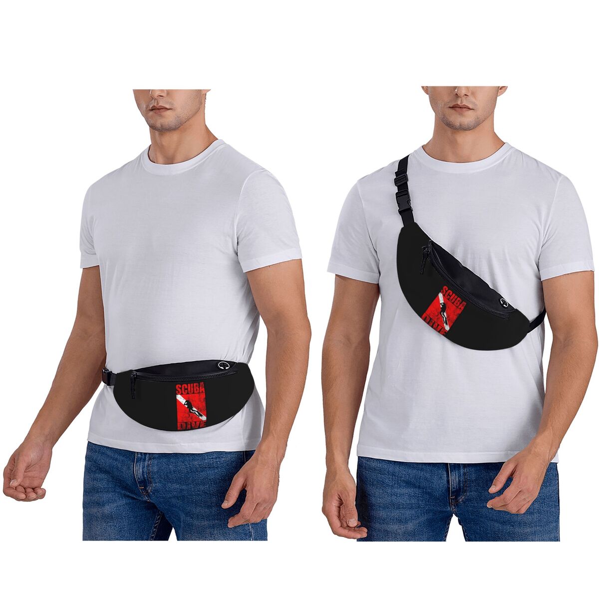 Riñonera con bandera de buceo  - Running Gear Bag For Men reseña y precio